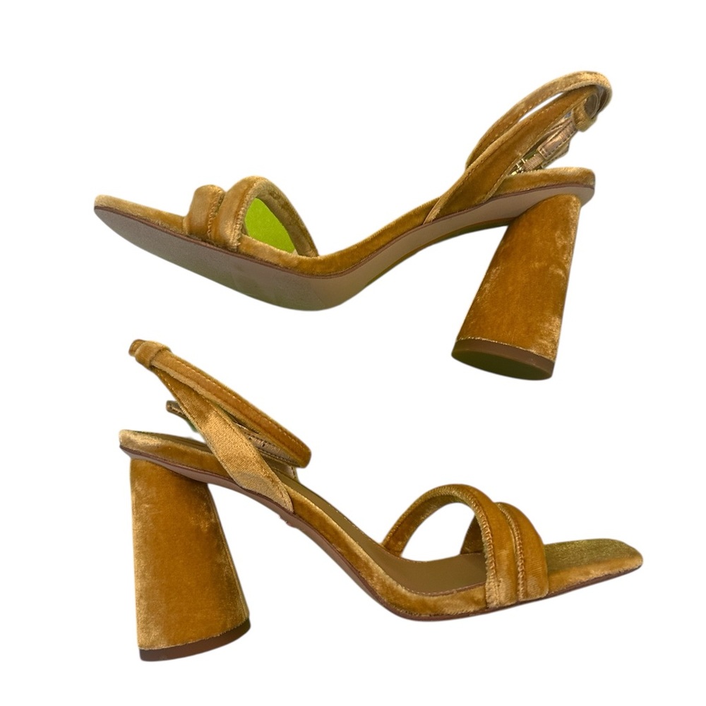Sam Edelman Tan Velvet Heels